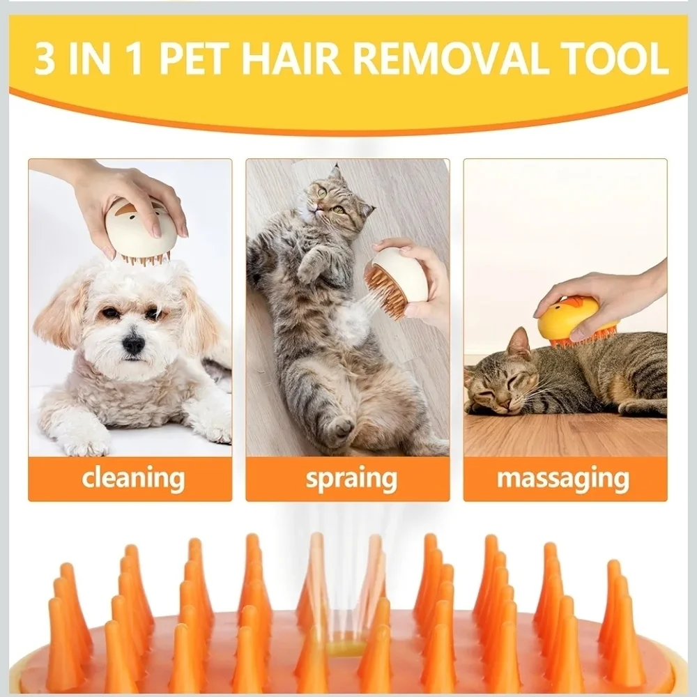 Gauzi 3-In-1 Cat Steam Brush